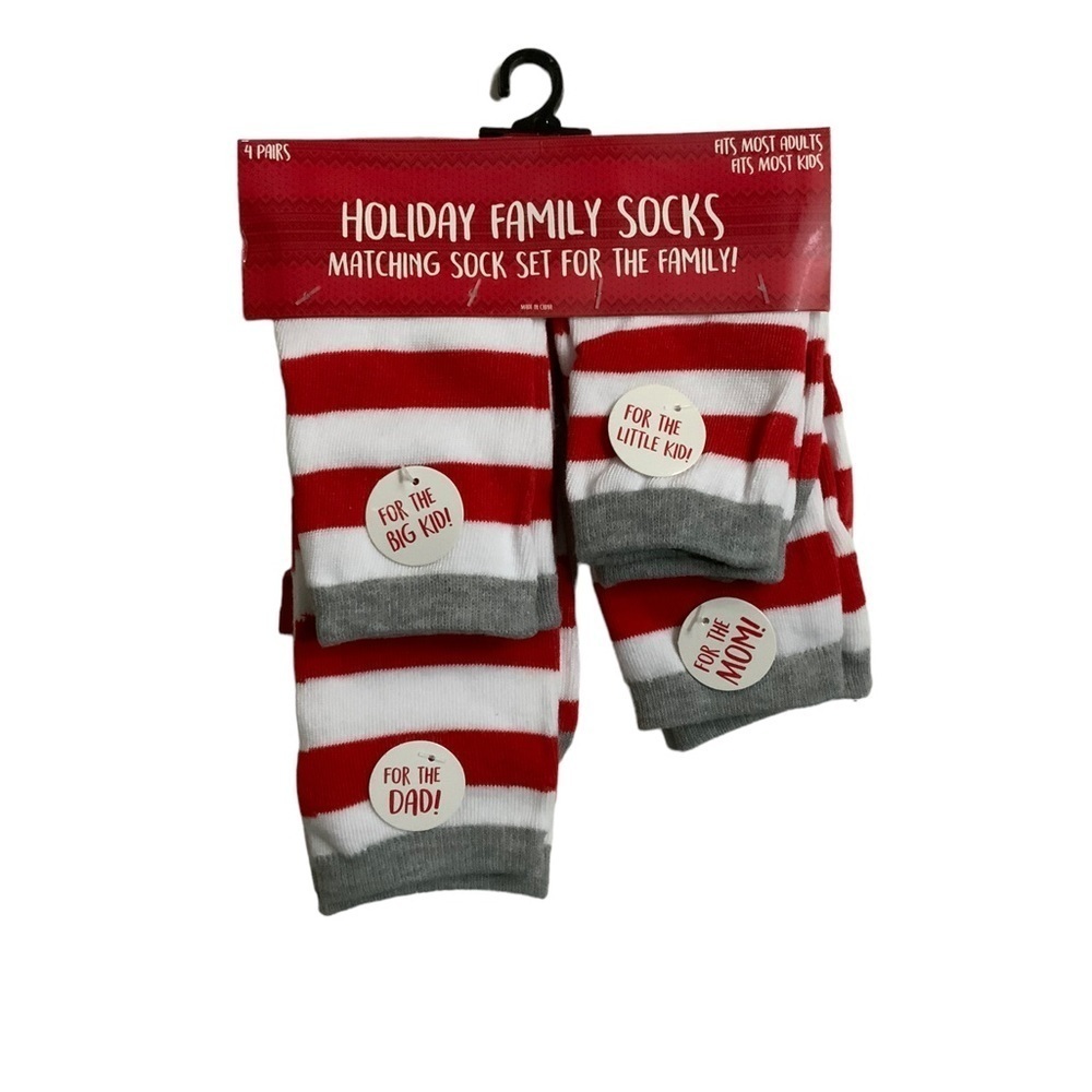 Holiday Family Christmas Socks Entire Family Socks 4 Pack - Picture 5 of 16